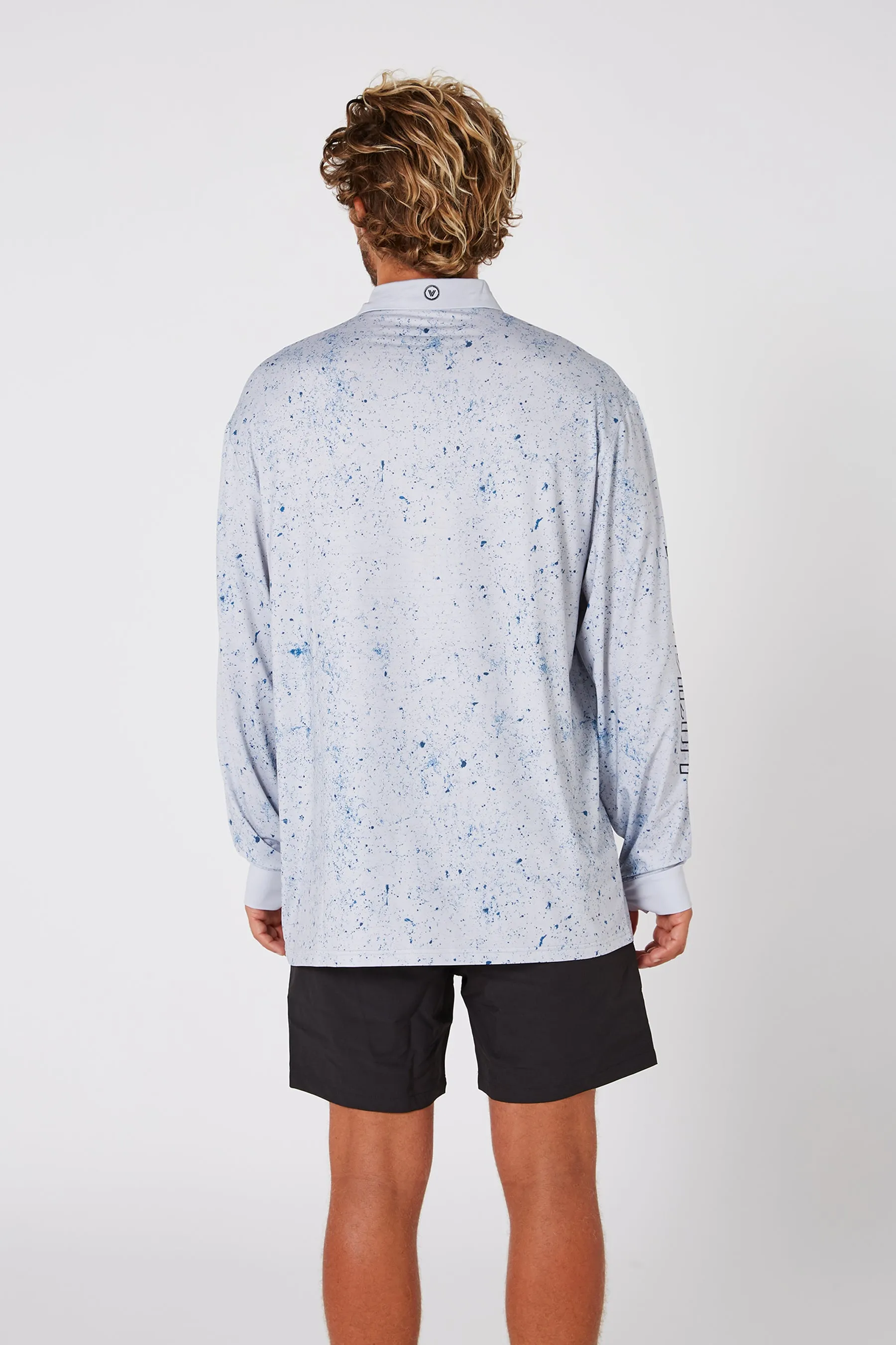 Jetpilot Venture LS Fishing Mens Polo - Grey