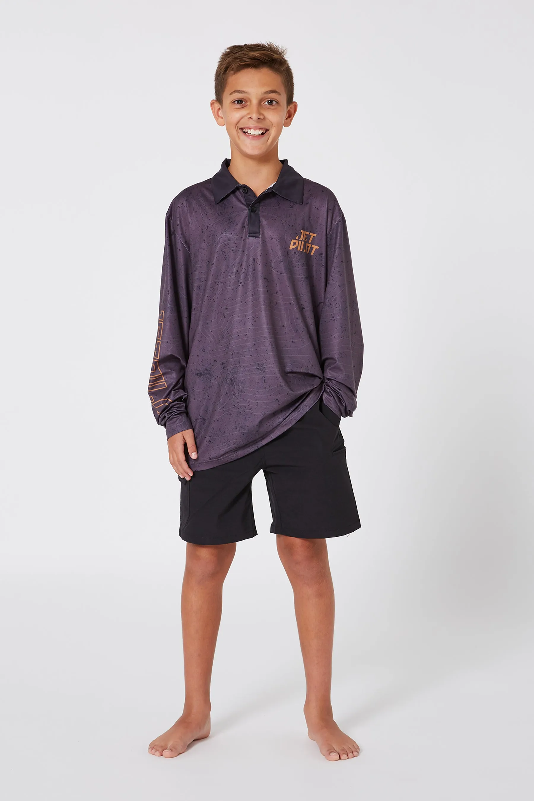 Jetpilot Venture Youth Fishing Shirt - Black