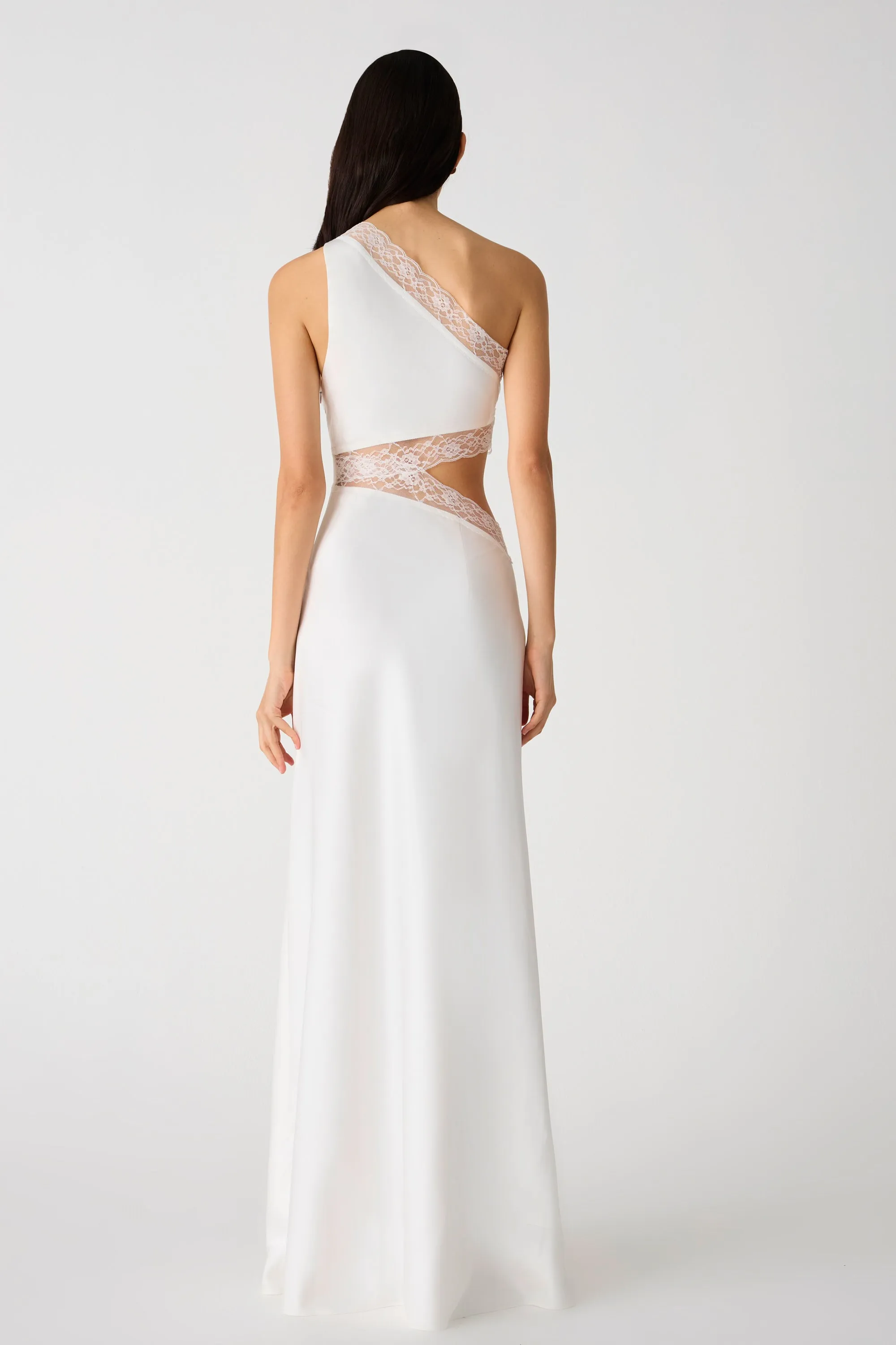 JILLIAN SATIN & LACE GOWN