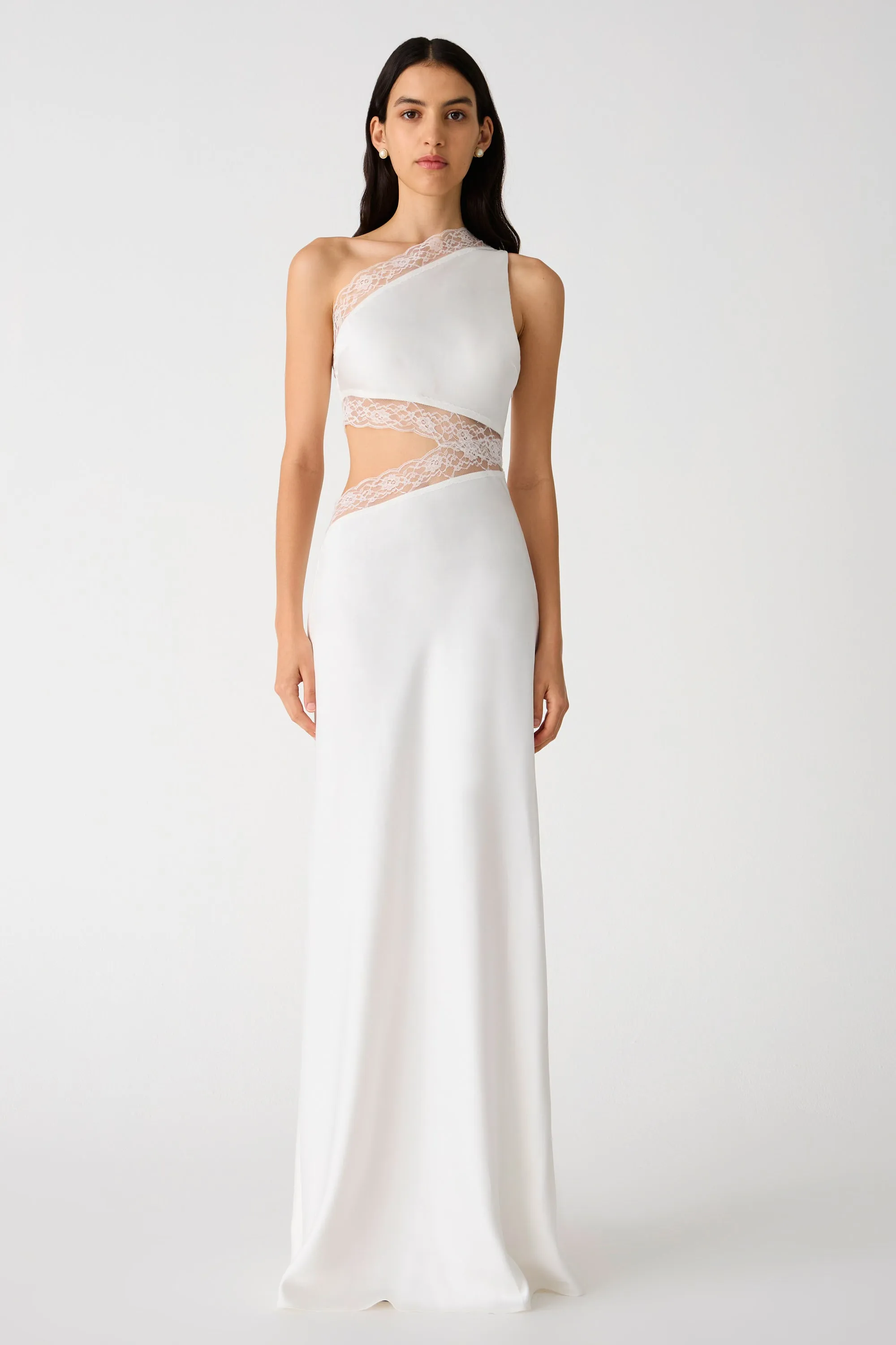 JILLIAN SATIN & LACE GOWN