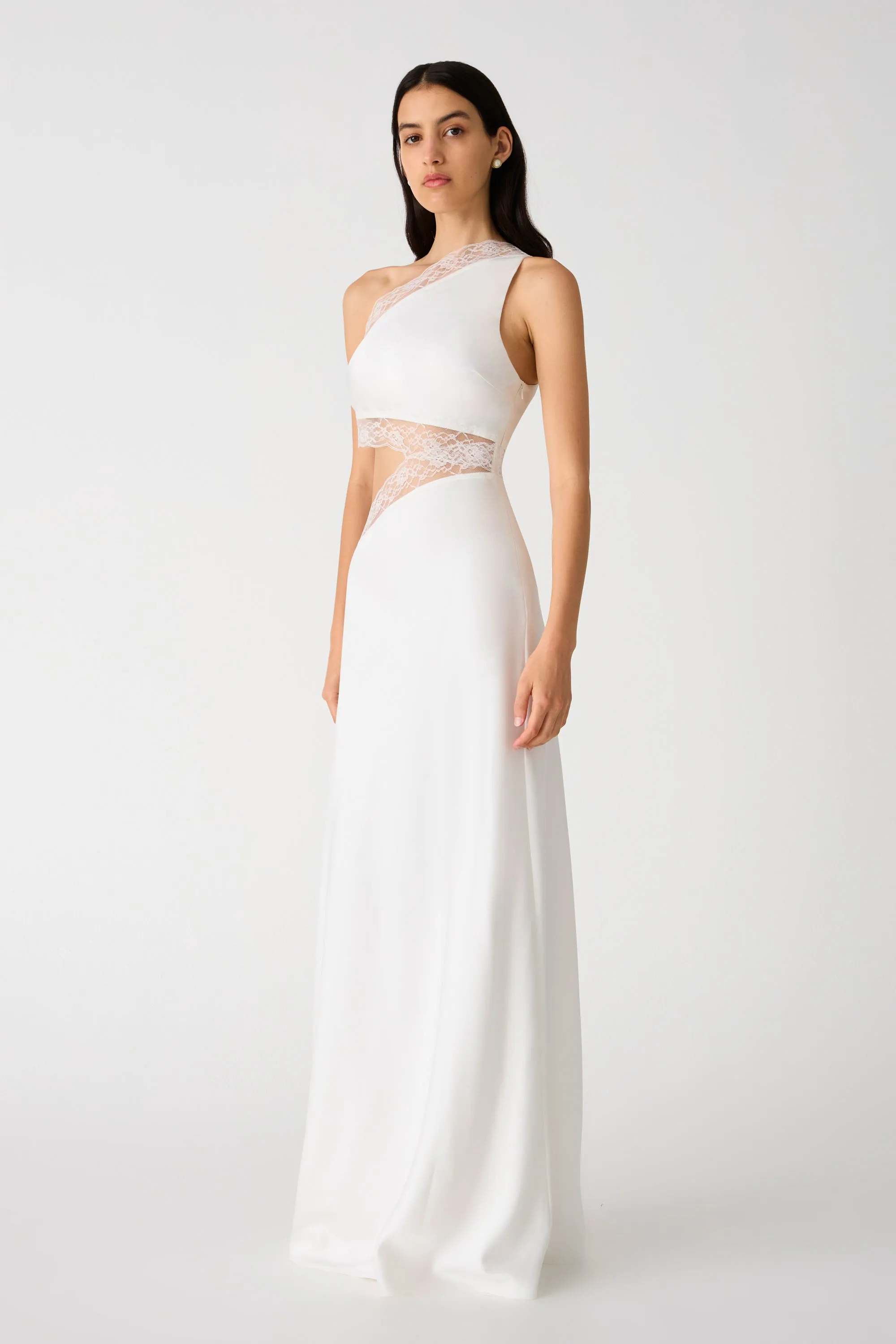 JILLIAN SATIN & LACE GOWN