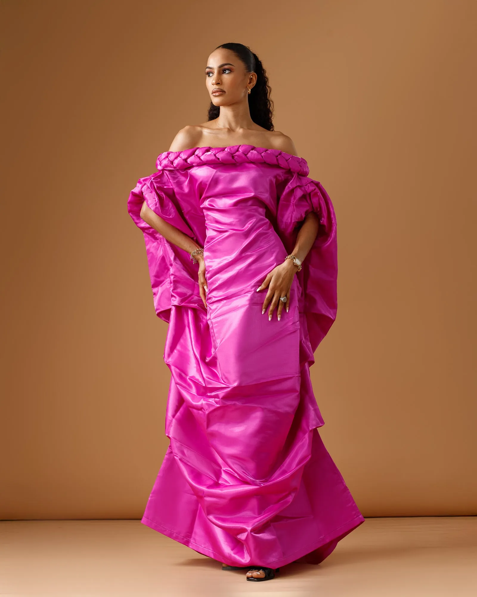 Juno Off-the-Shoulder Maxi (Magenta)