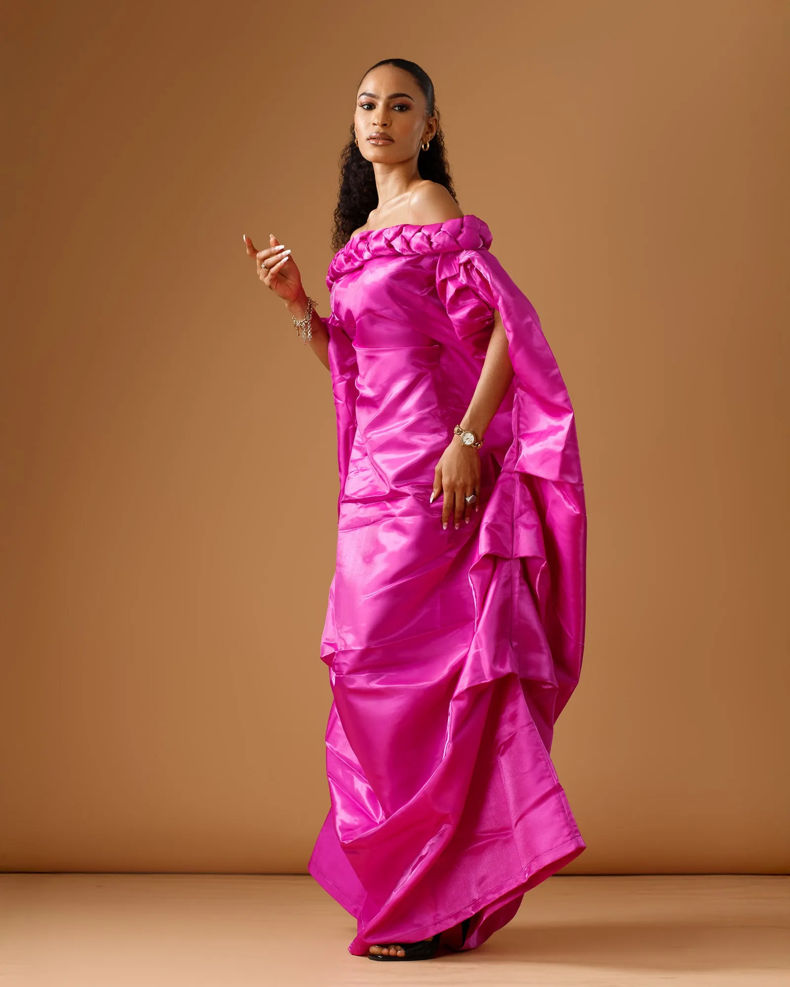 Juno Off-the-Shoulder Maxi (Magenta)