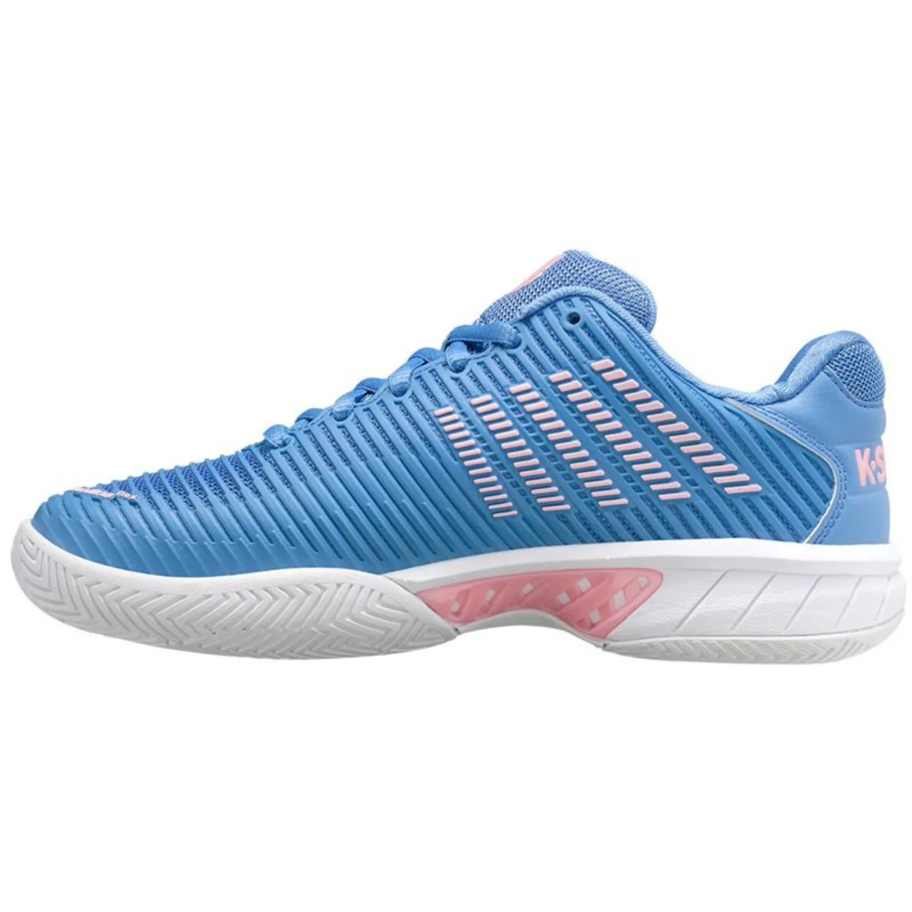 K Swiss Hypercourt Express 2 Silver Lake Blue/White/Orchid Pink Women Tennis Shoes