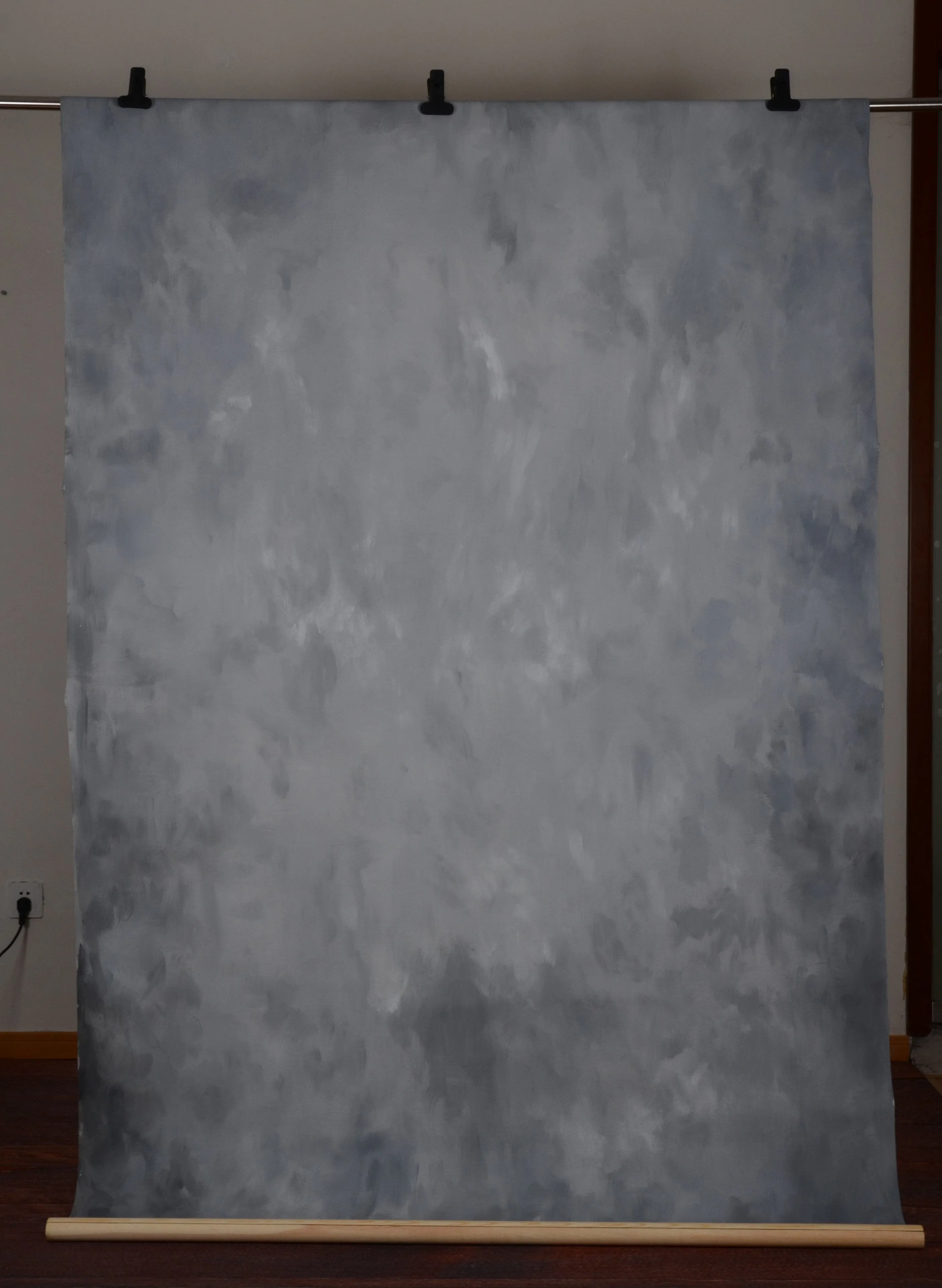 Kate Abstract Texture Dark Grey Black Spray Hand Painted Backdrops