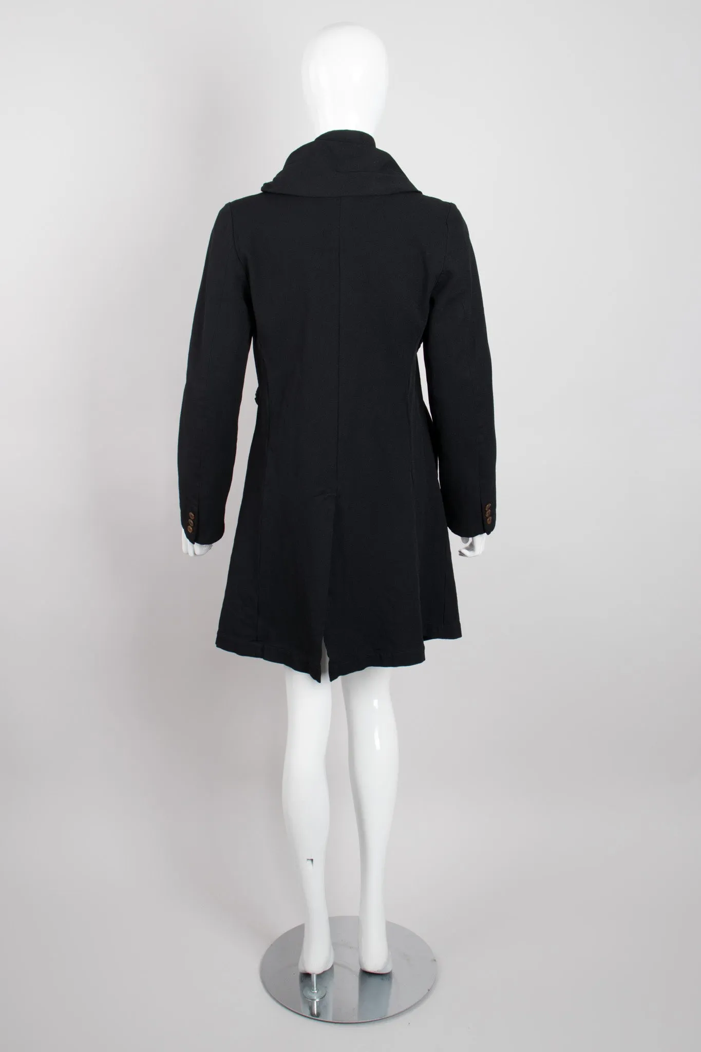 Knotted Scarf Collar Coat