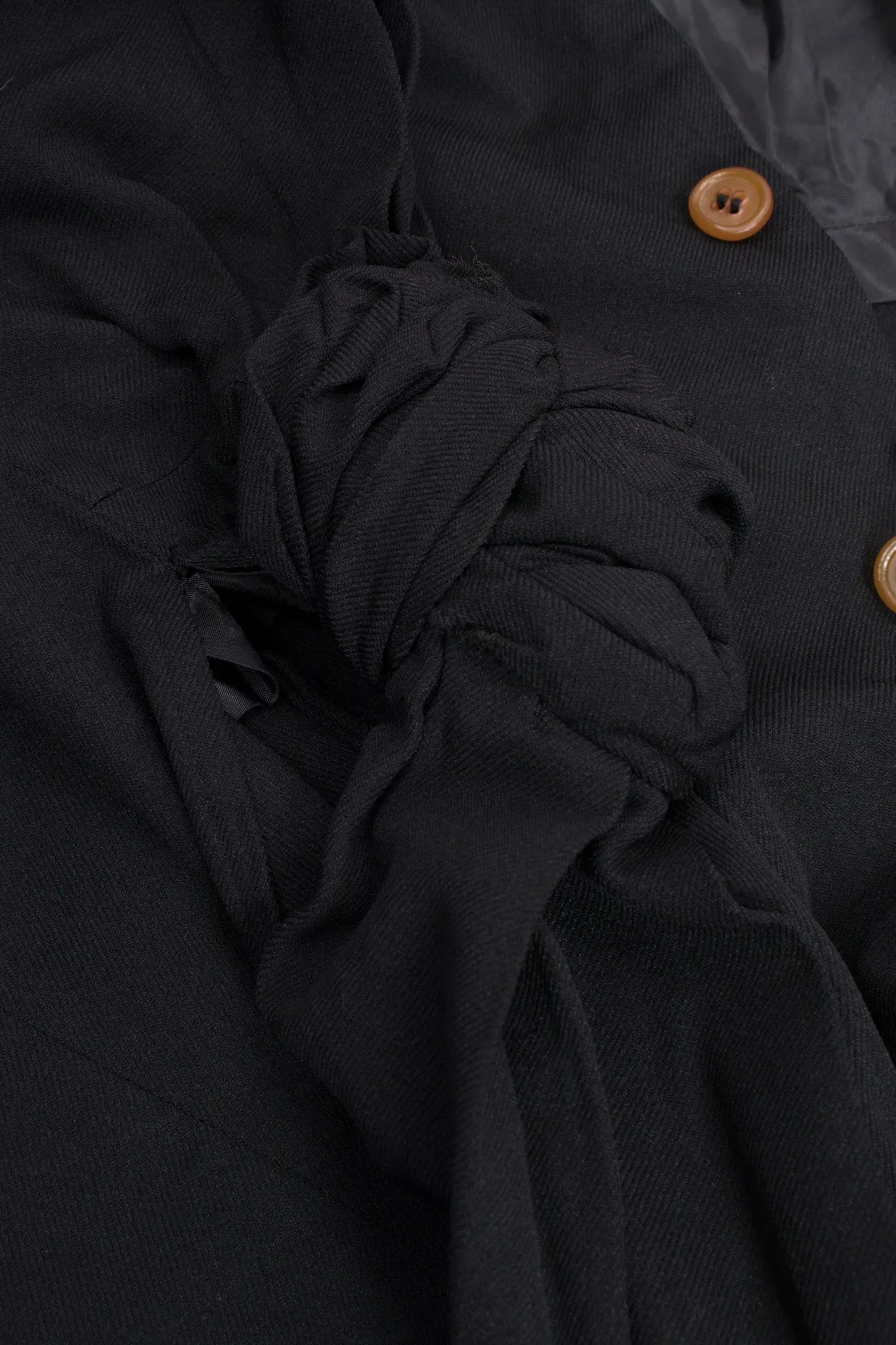 Knotted Scarf Collar Coat