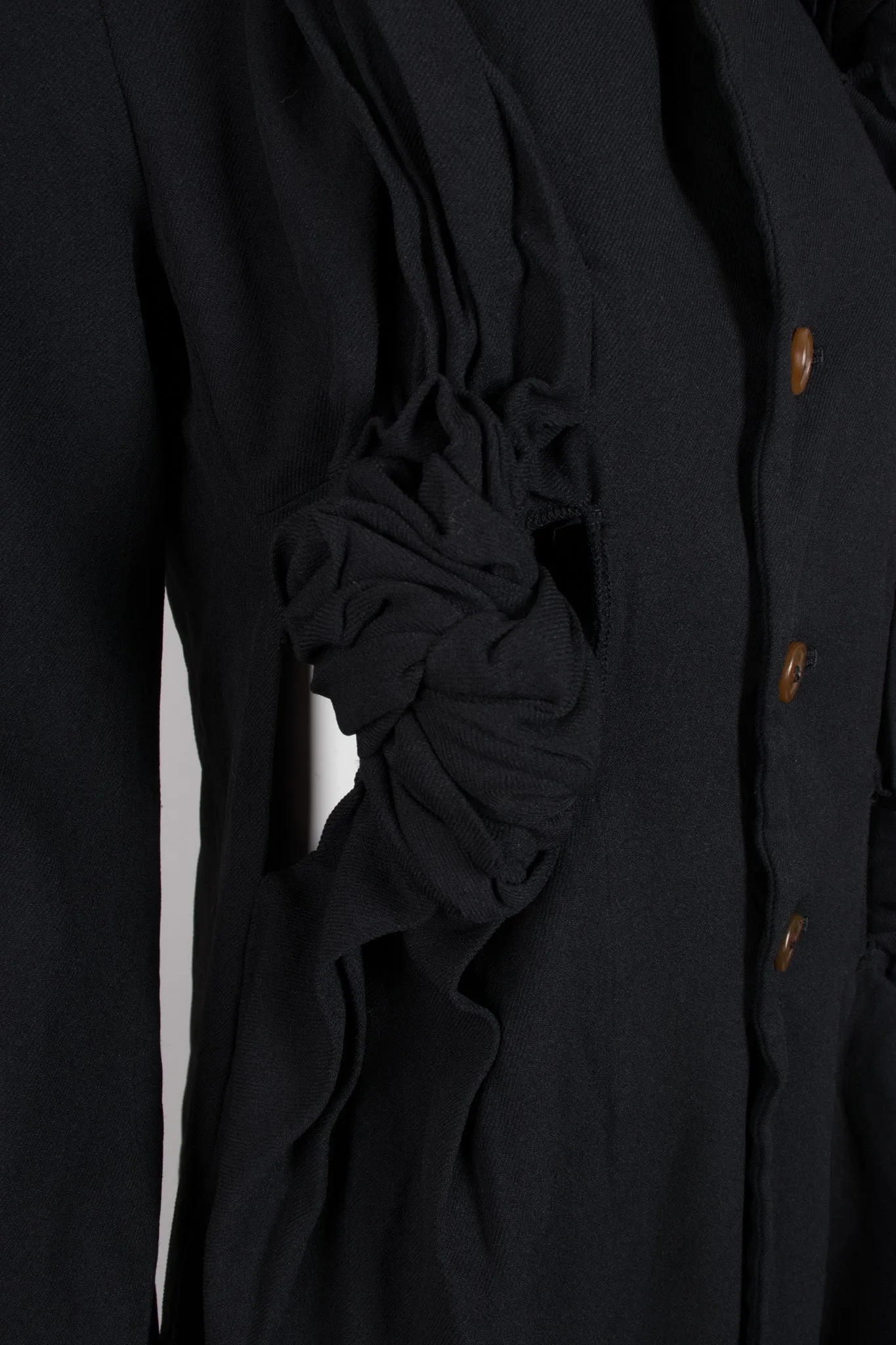Knotted Scarf Collar Coat