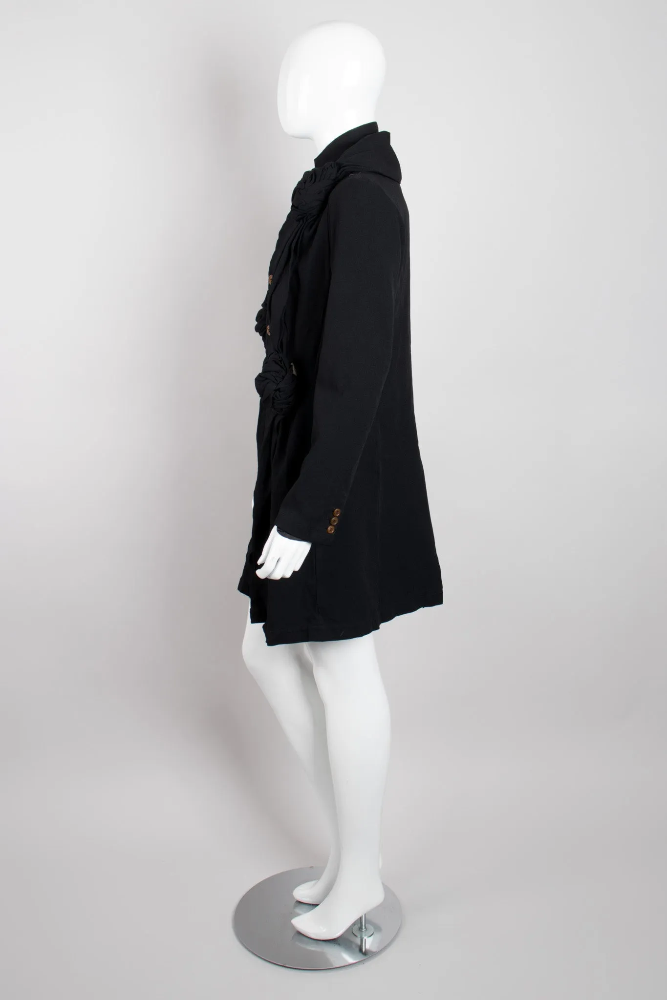 Knotted Scarf Collar Coat