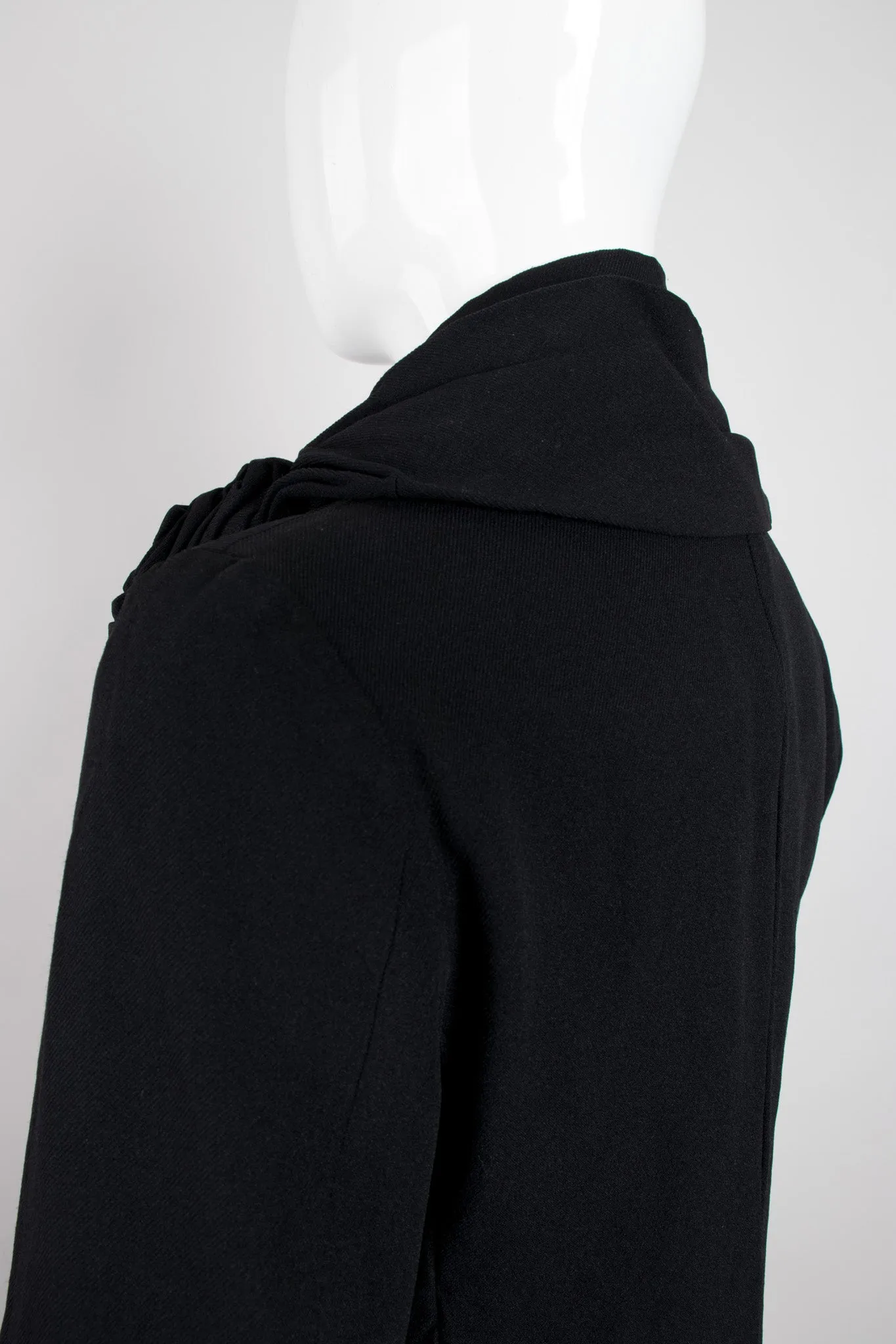 Knotted Scarf Collar Coat