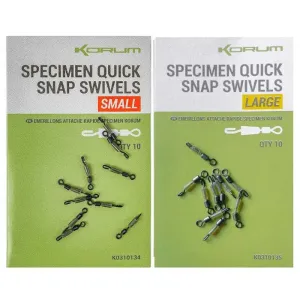 KORUM Specimen Quick Snap Swivels