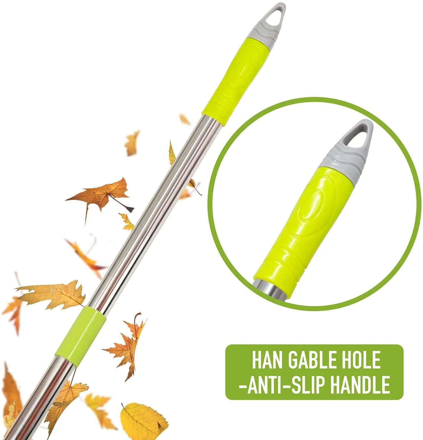 Leaf Scoops & Garden Rake Set|Steel Handle Leaf Rake