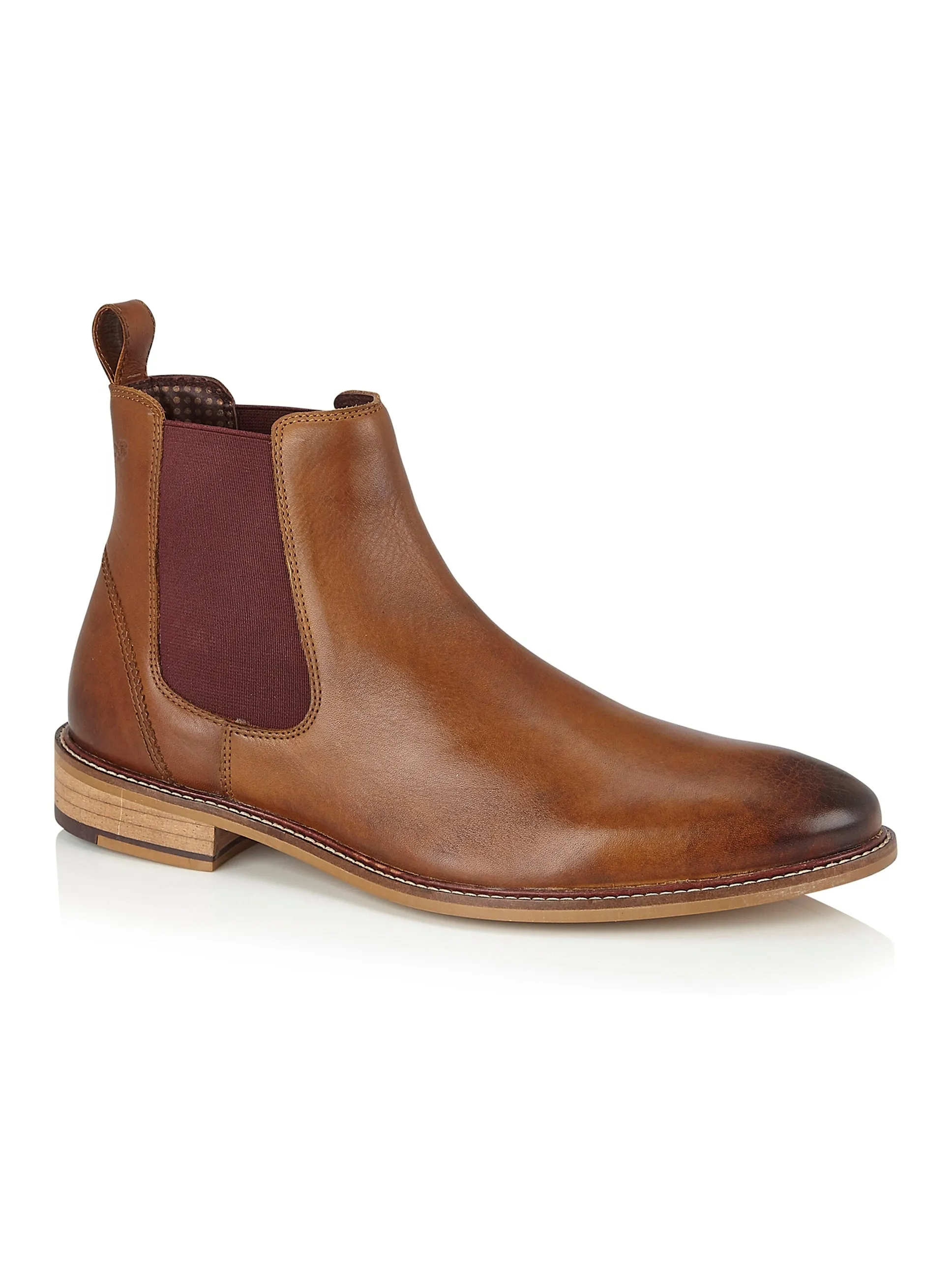 LEATHER CHELSEA BOOTS IN CHESTNUT
