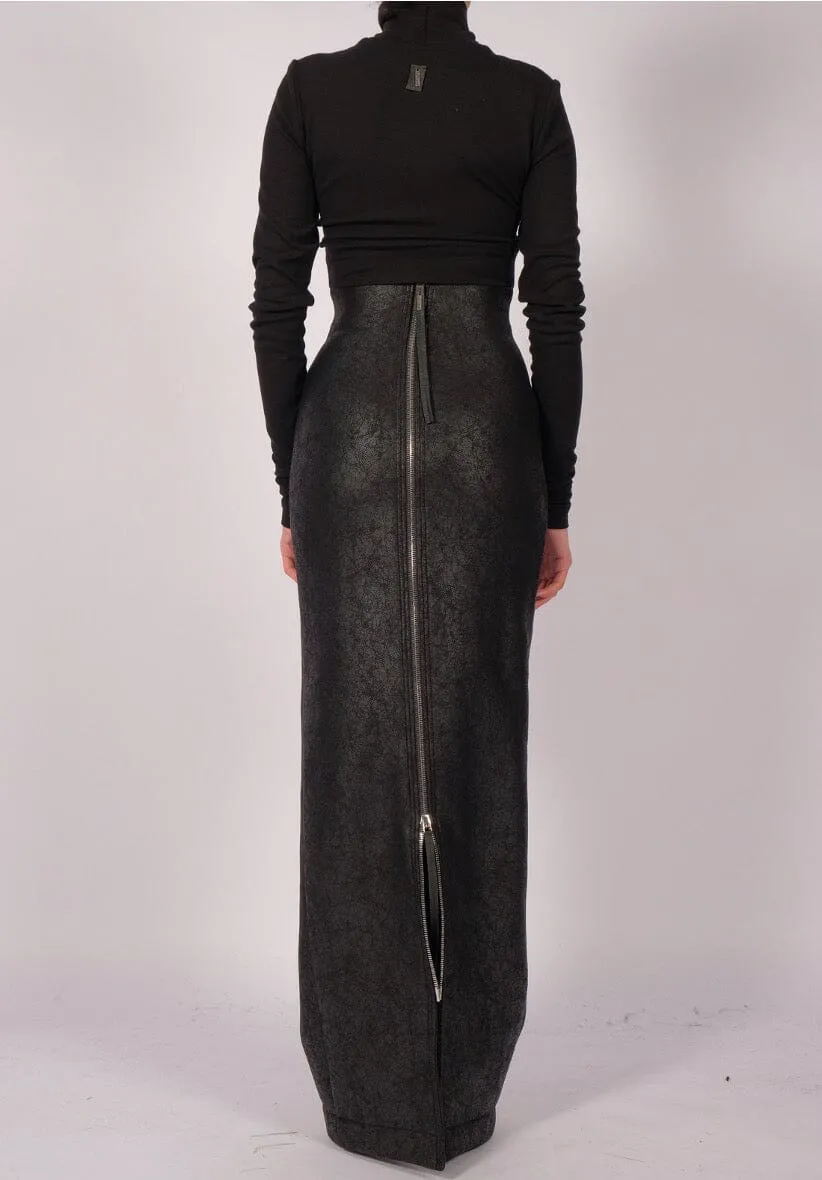 Leather Effect Maxi Skirt