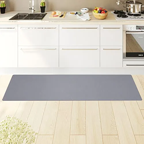 LOKNGXU Kitchen Rugs and Mats Anti Fatigue Mat Cushioned Comfort Runner Rug Standing Floor Rugs 17"x59" (Grey, 17"x59")
