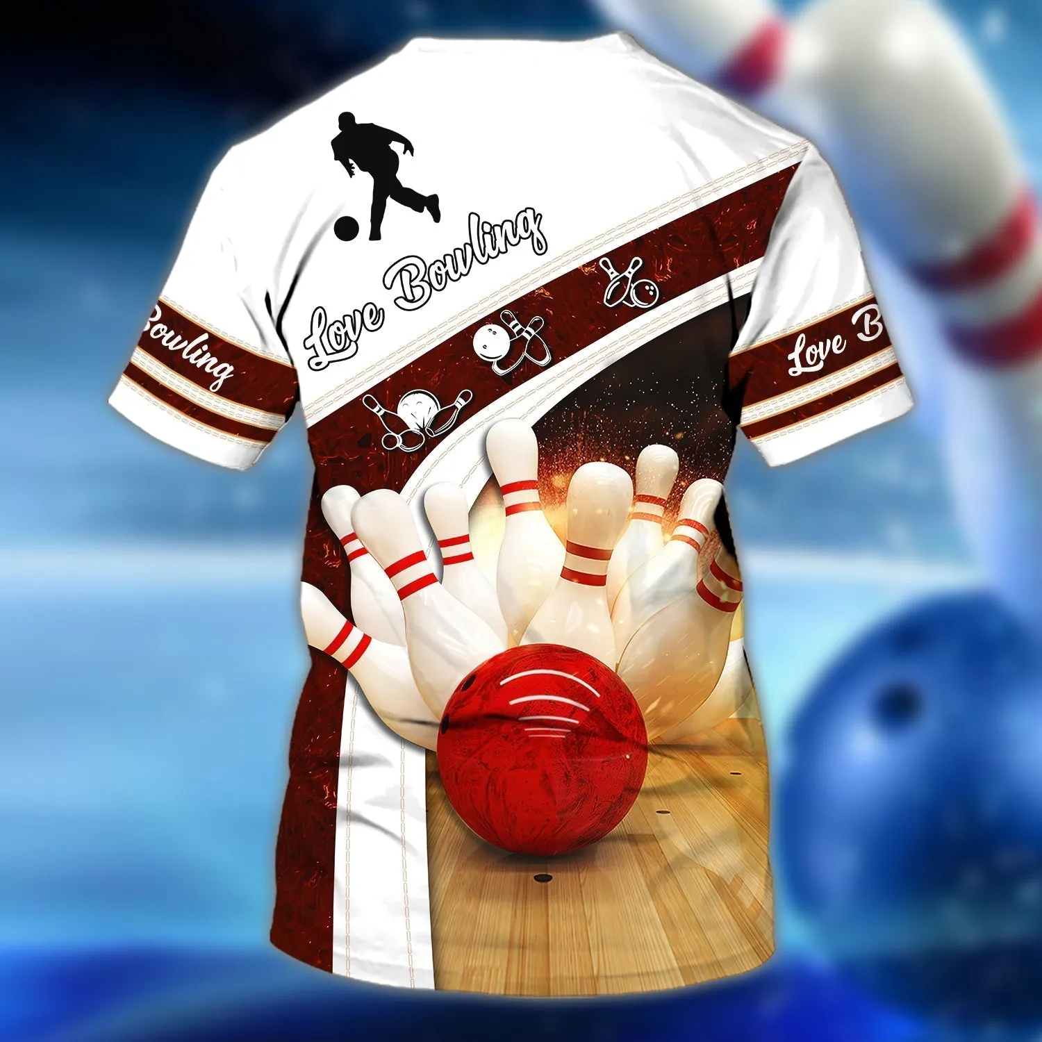 Love Bowling - Personalized Name 3D TShirt 178 - QB95
