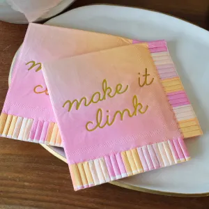 Make It Clink Fringe Beverage Napkins