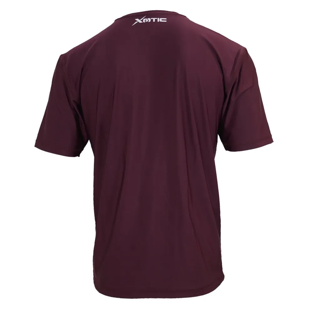 Maroon SHORT SLEEVE Performance Fishing Shirt - UBNT