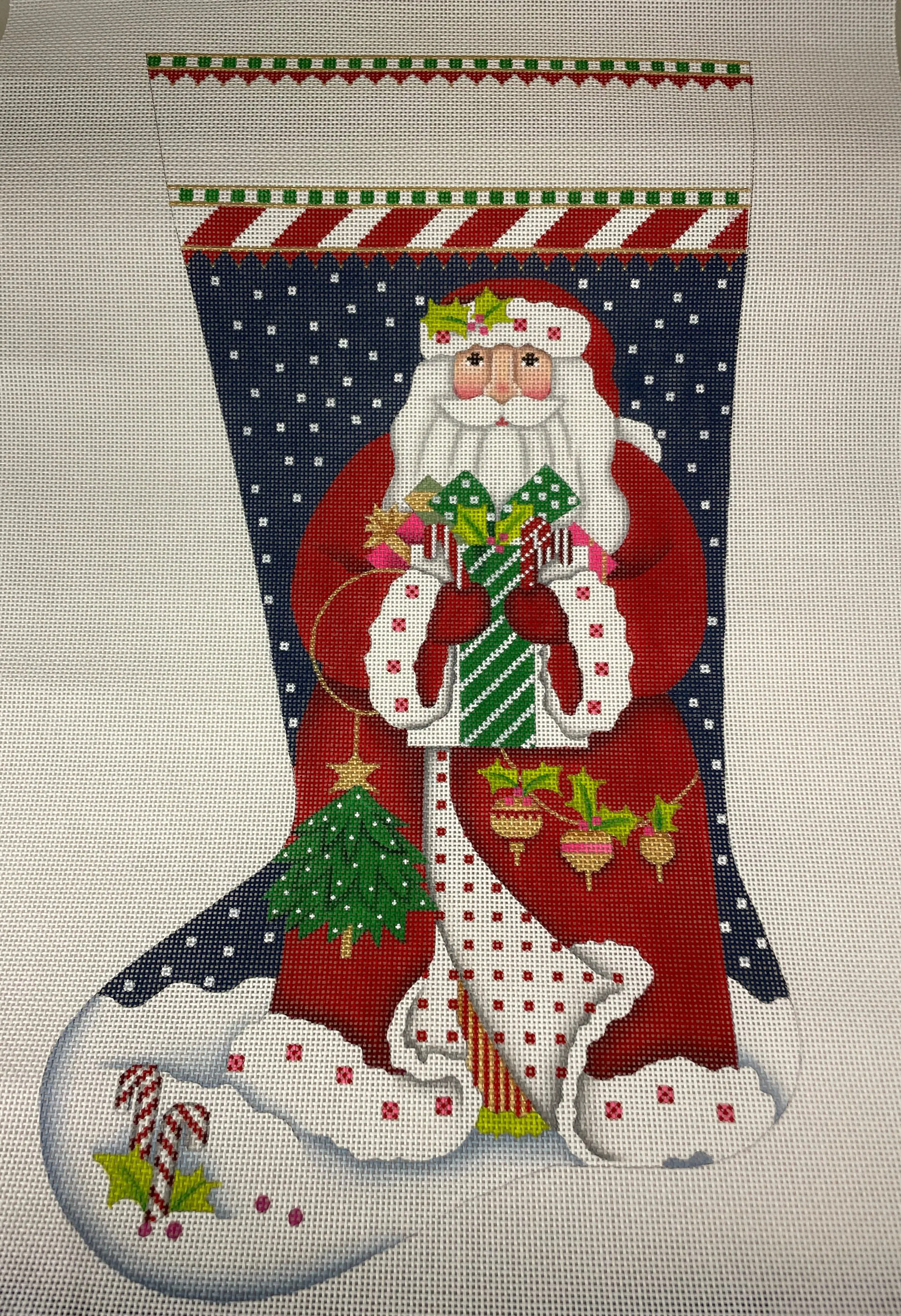 Melissa Shirley 2269 Red Coat Santa Stocking - 13m