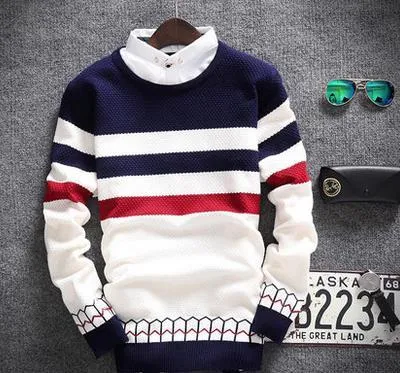 Men's 2 Collar Sweater