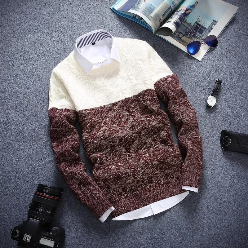 Men's 2 Tone Sweater