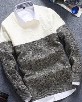 Men's 2 Tone Sweater