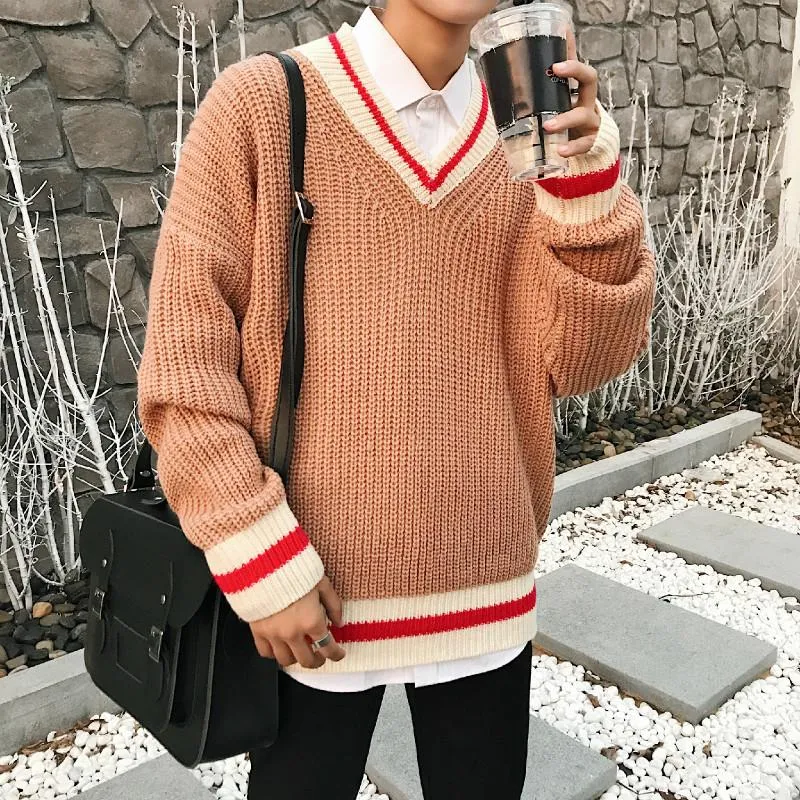 Men's Fashion Design V-Neck Sweater