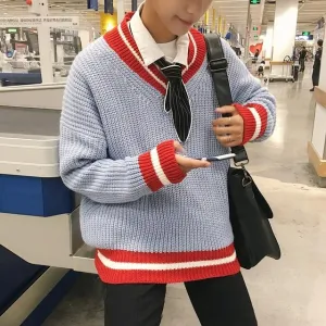 Men's Fashion Design V-Neck Sweater