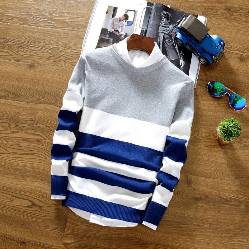 Men's Striped Fashion Pullover