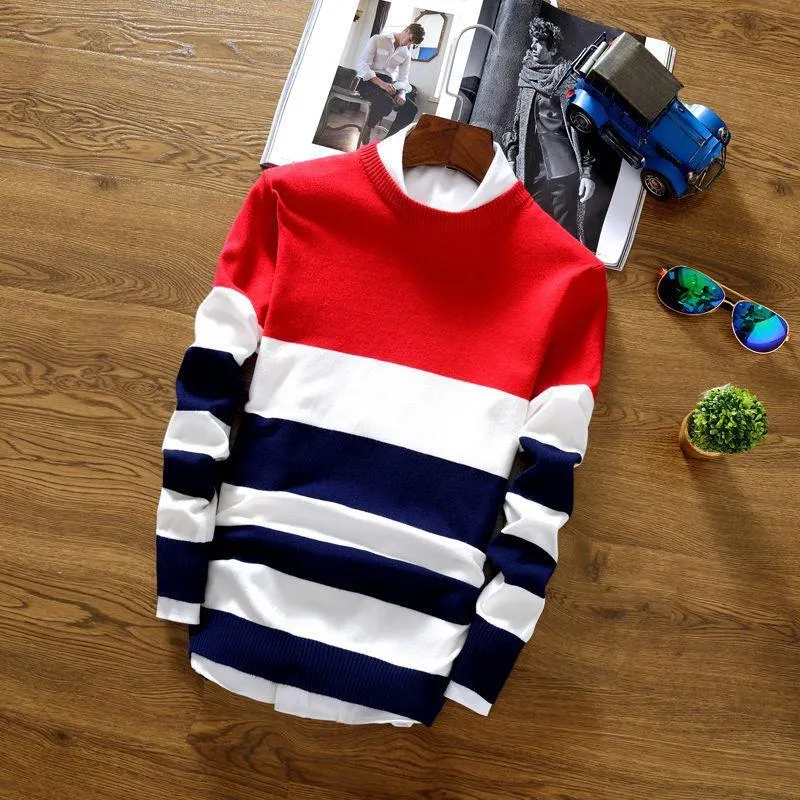 Men's Striped Fashion Pullover