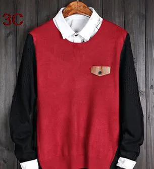 Men's Striped V-Neck Business Sweater