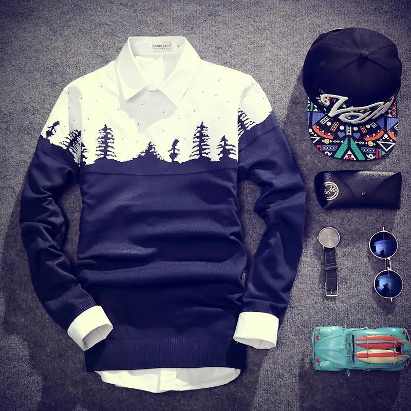 Men's Tree Background Sweater