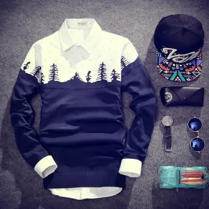Men's Tree Background Sweater