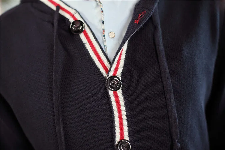 Men's V-Neck Cotton Cardigan