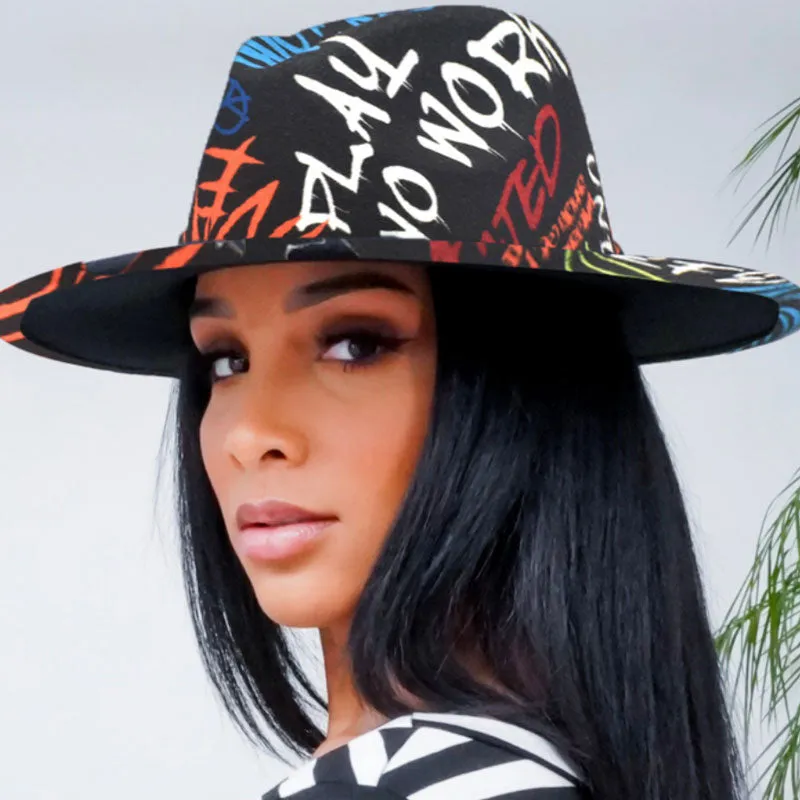 Mixed Print Jazz Hat