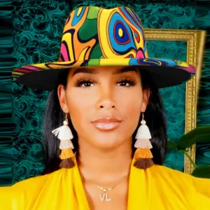 Mixed Print Jazz Hat