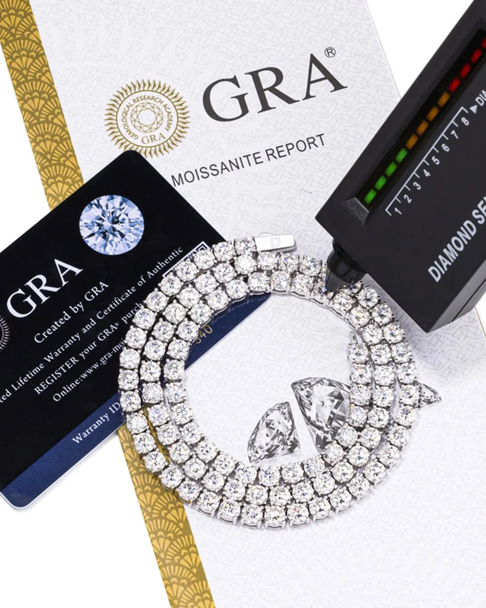 MOISSANITE TENNIS BRACELET. - 5MM