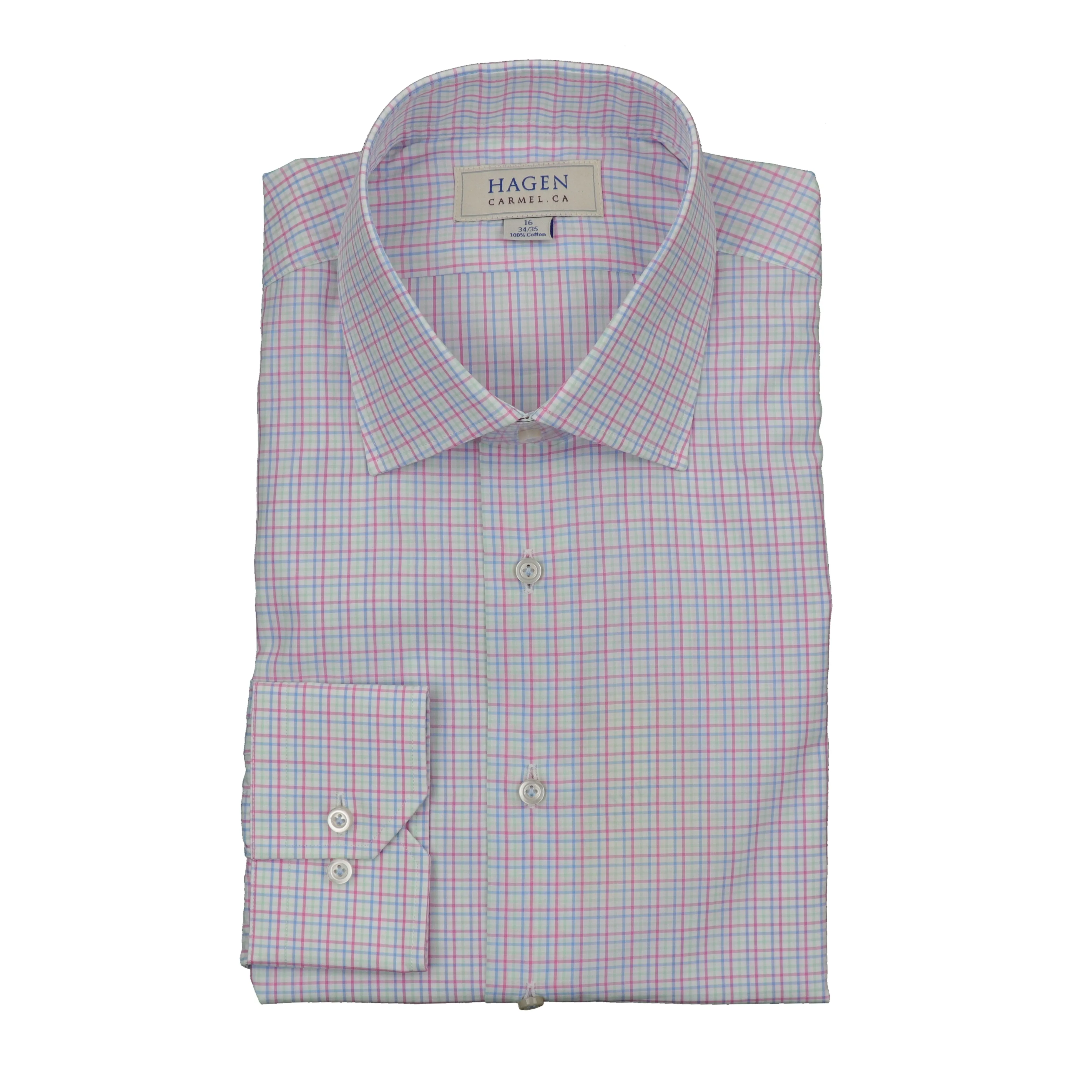 MSA1483 Colorful Tattersall Dress Shirt