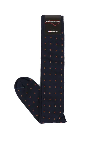Navy Neat Over the Calf Socks