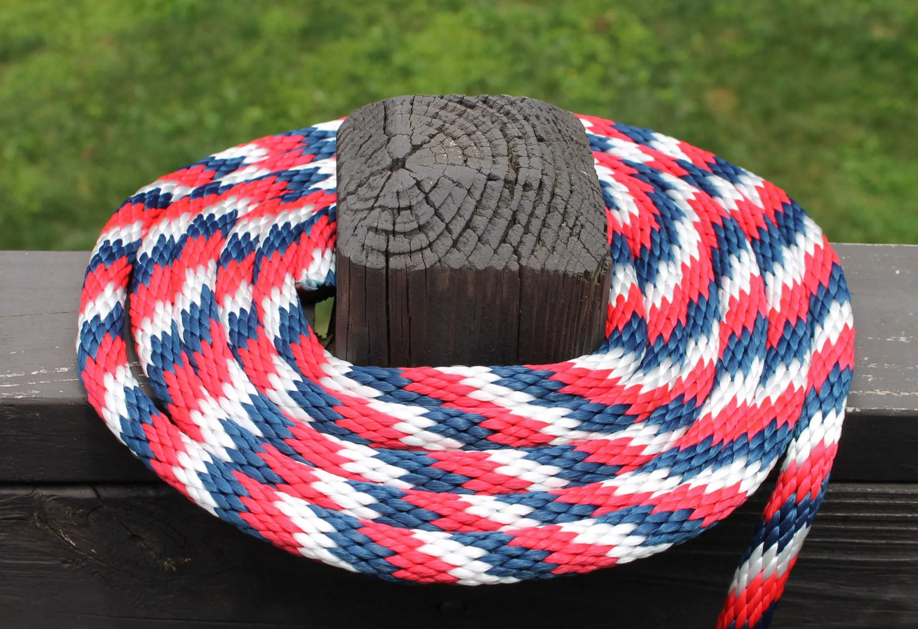 Navy, Red & White Solid Braided Multifilament Polypropylene Rope