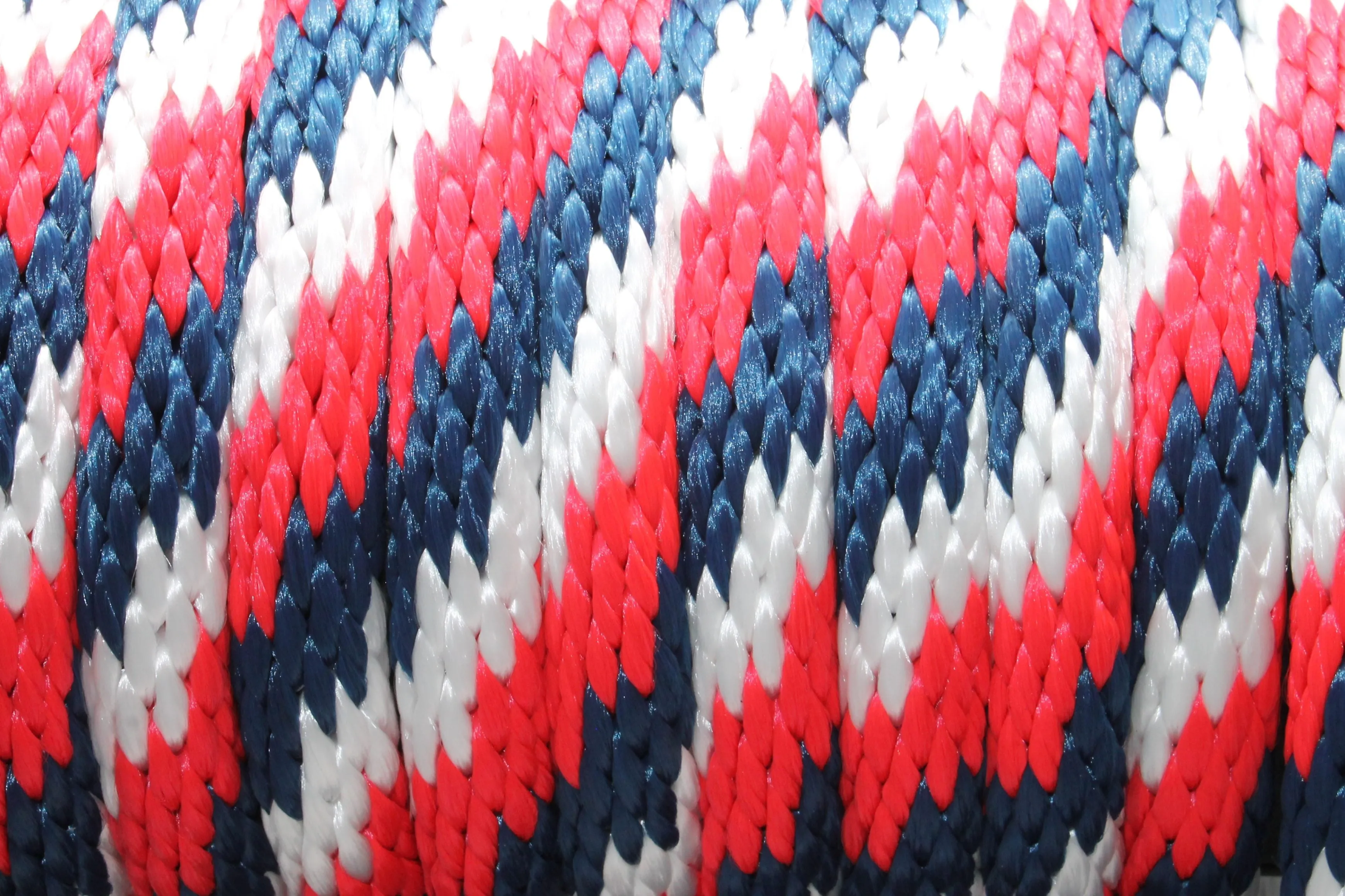 Navy, Red & White Solid Braided Multifilament Polypropylene Rope