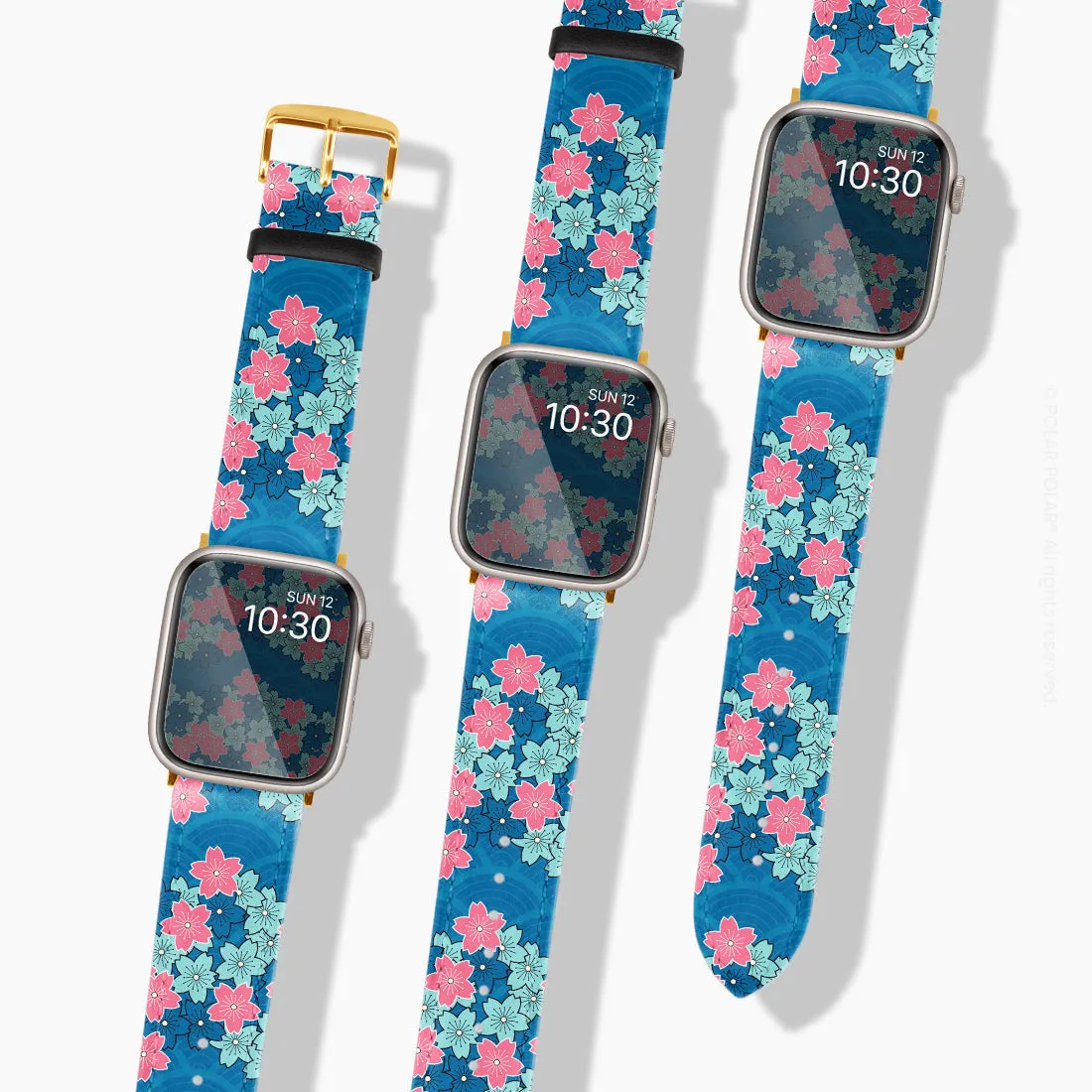 Navy Sakura Wave - Apple Watch Band