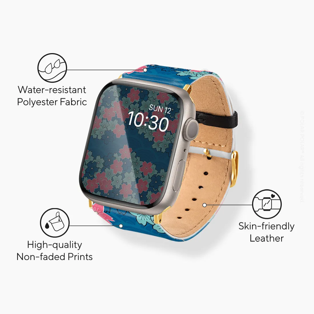 Navy Sakura Wave - Apple Watch Band