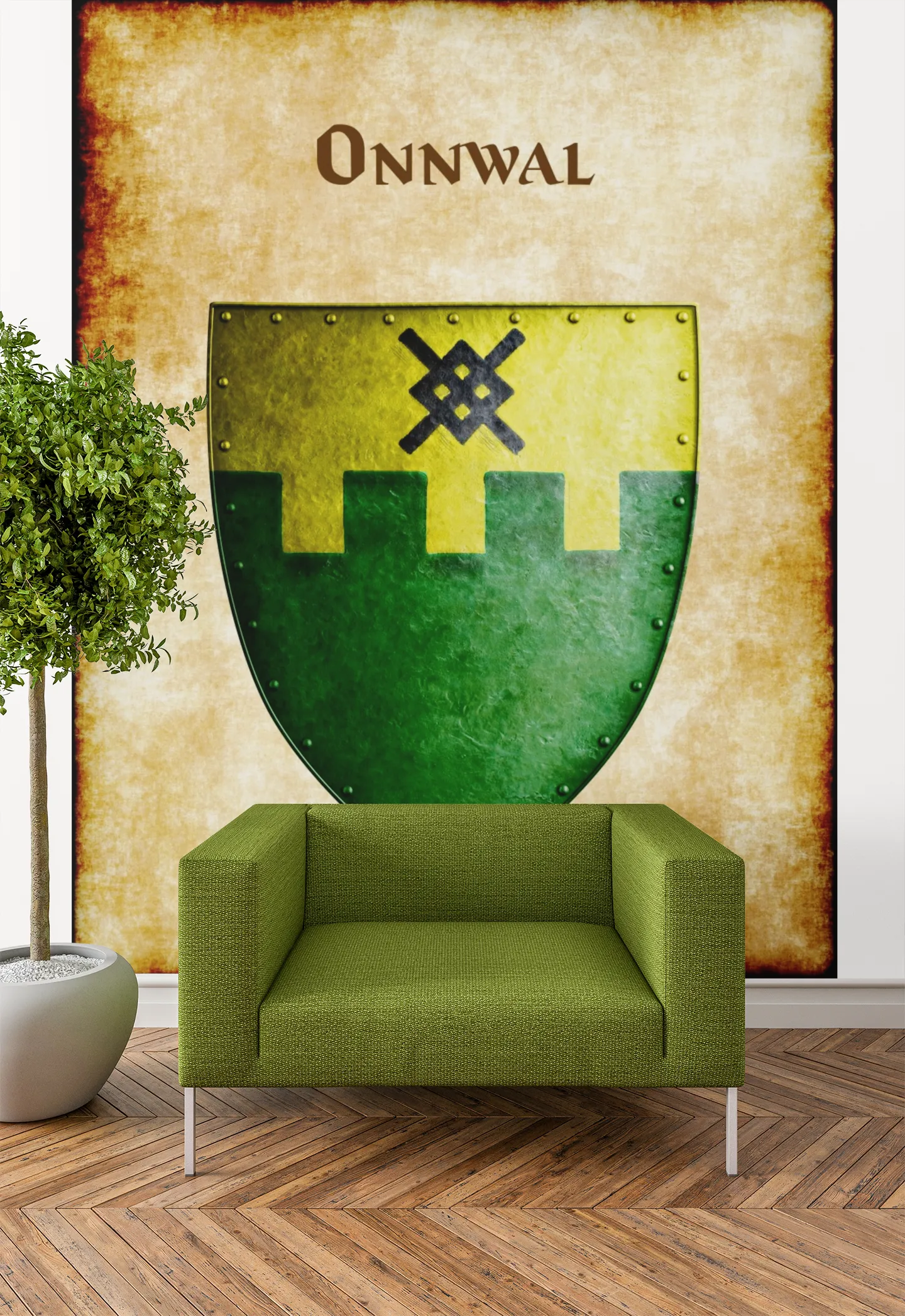 Onnwal Heraldry of Greyhawk Anna Meyer Cartography Canvas Art Print