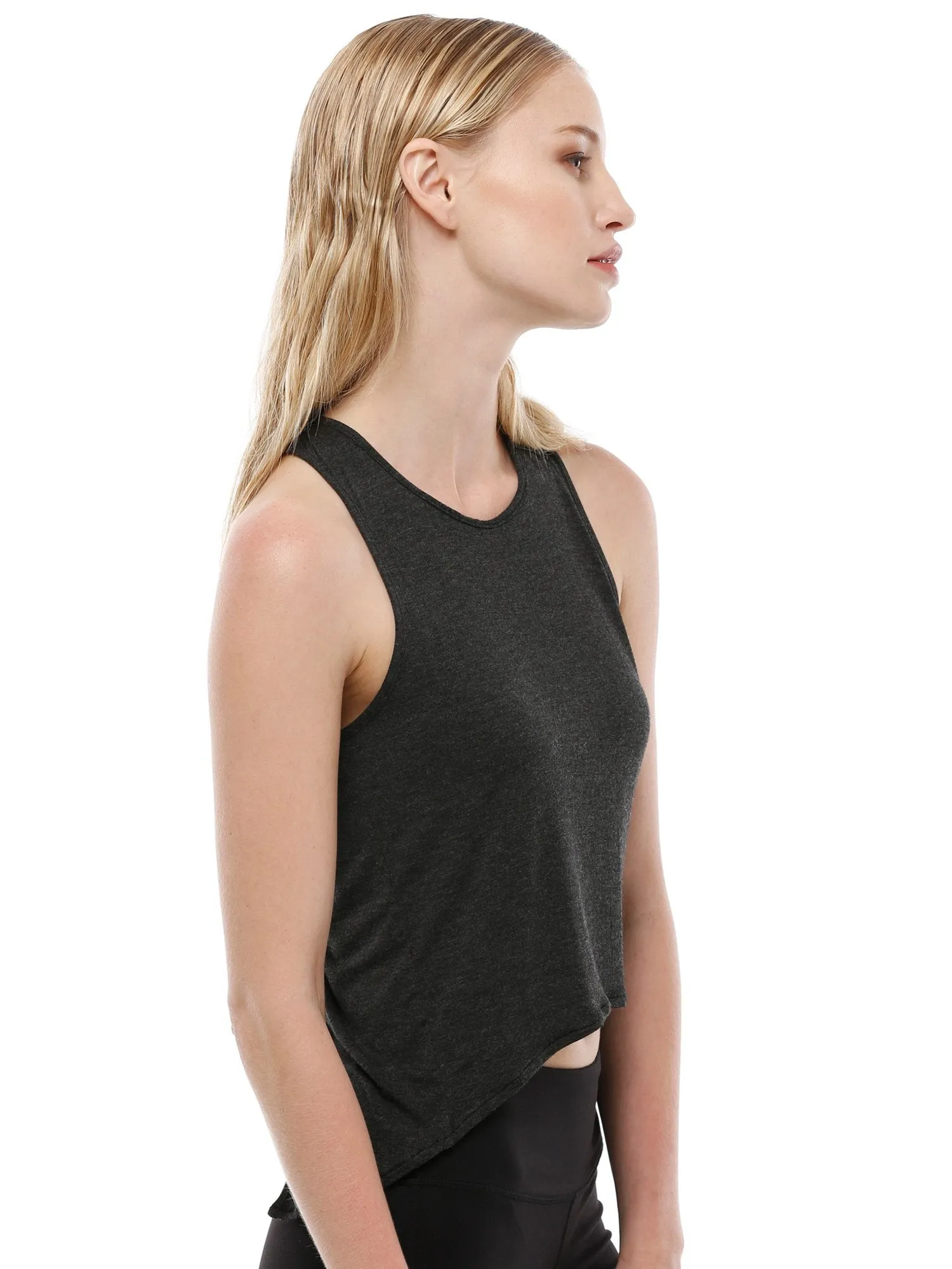 OPEN BACK CROP TOP, GREY WFX