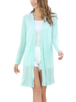 Open Front Longline Thin Cardigan