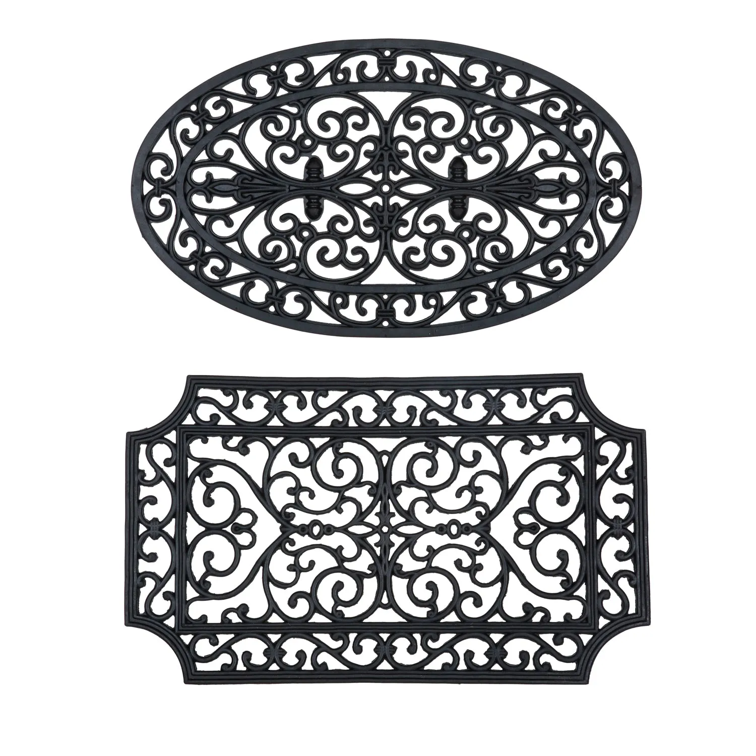 Ornate Rubber Grate Mat, 2 Asst,41r2725