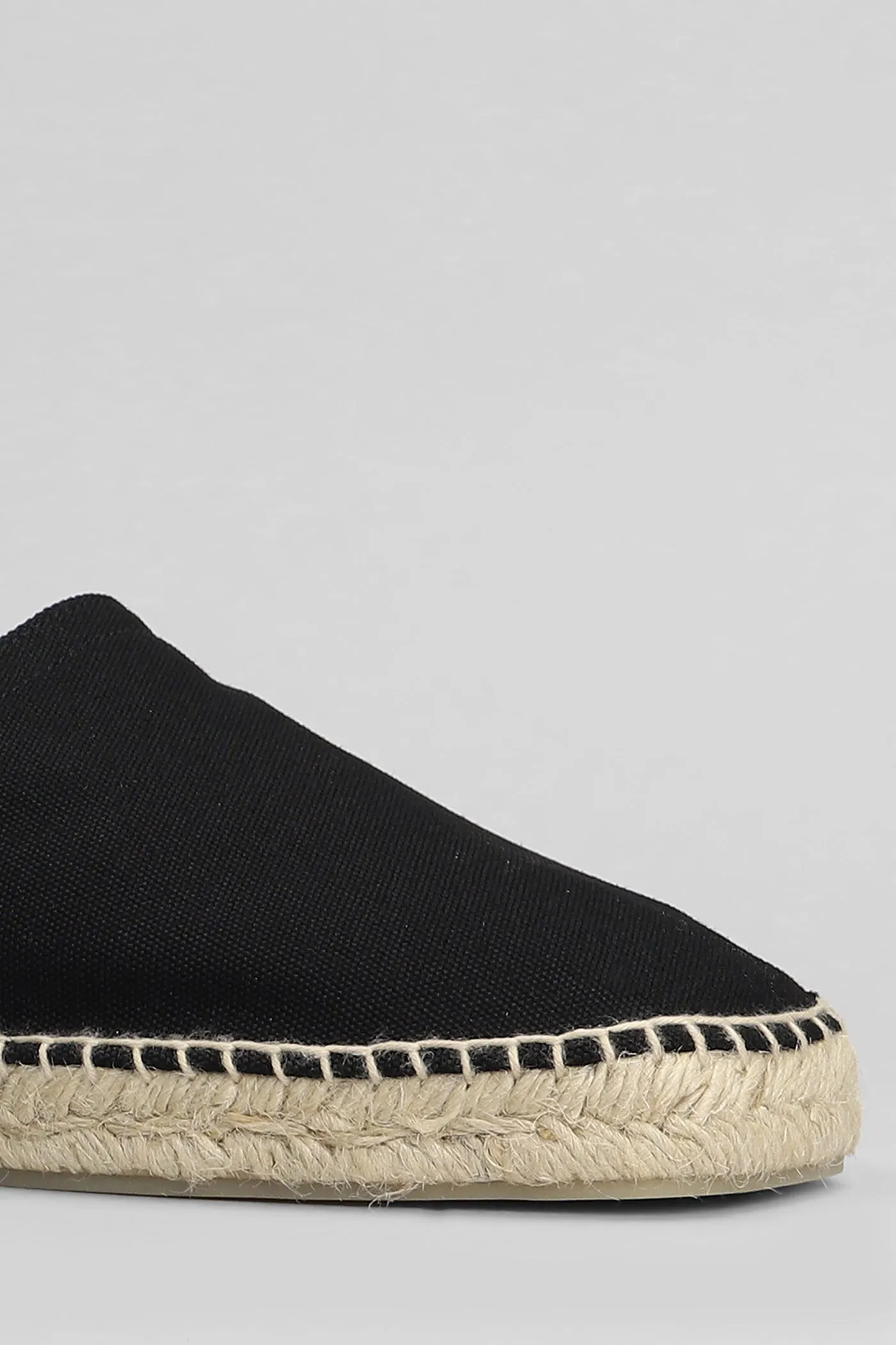 Pablo-001 Espadrilles in black canvas
