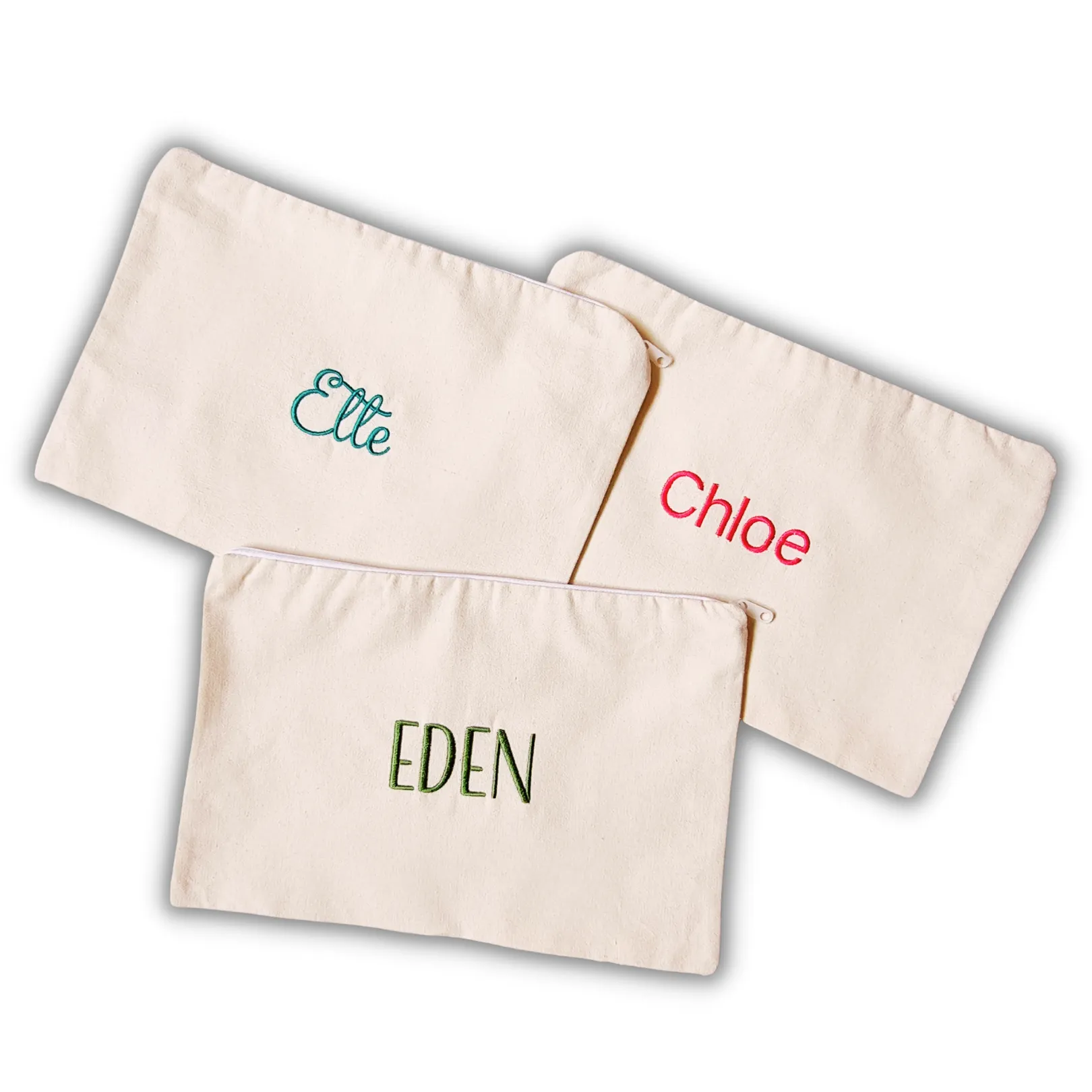 [PARTY PACK] Canvas Zip Pouch - CREAM