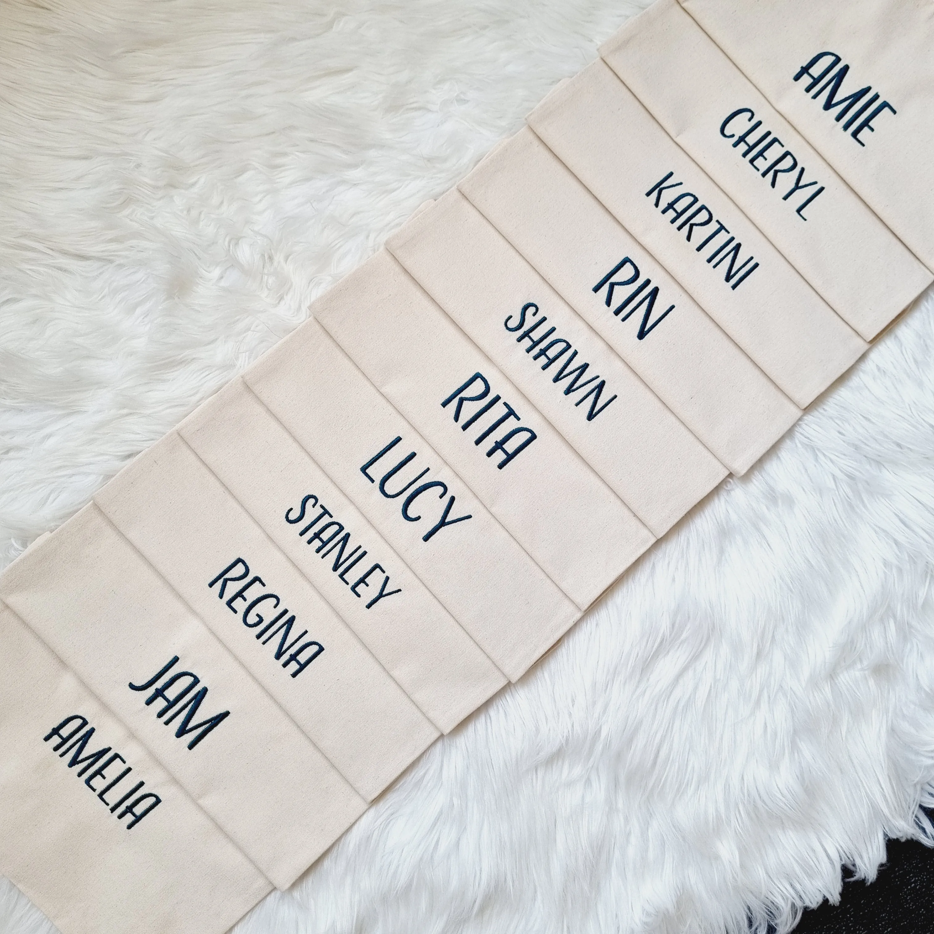 [PARTY PACK] Canvas Zip Pouch - CREAM